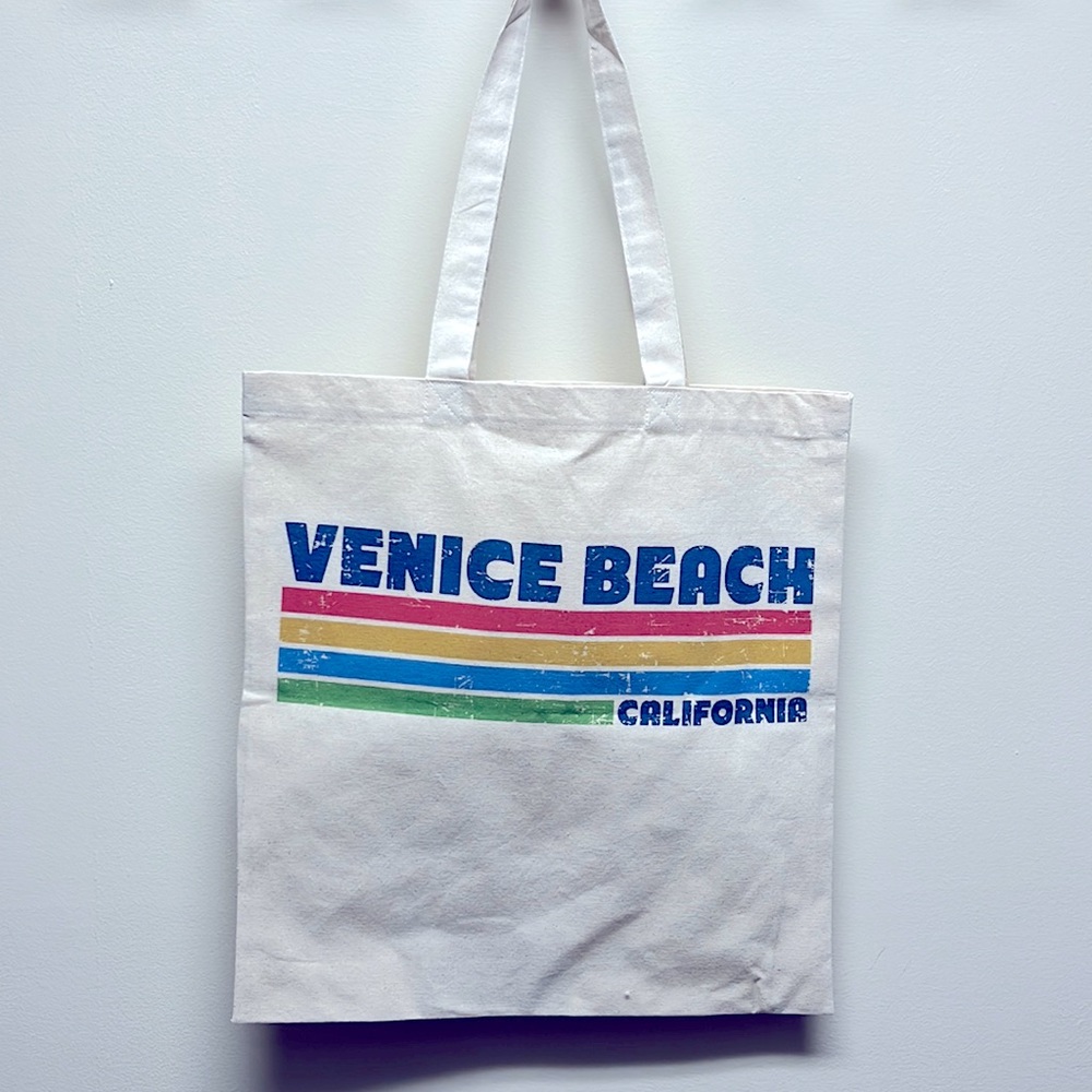 NEW VENICE BEACH CANVAS TOTE BAG